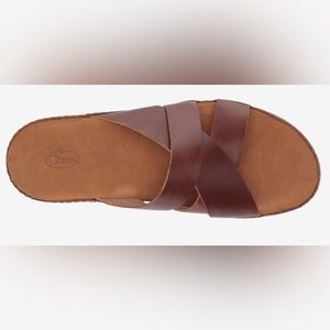 Chaco Wayfarer Slide Toffee Leather